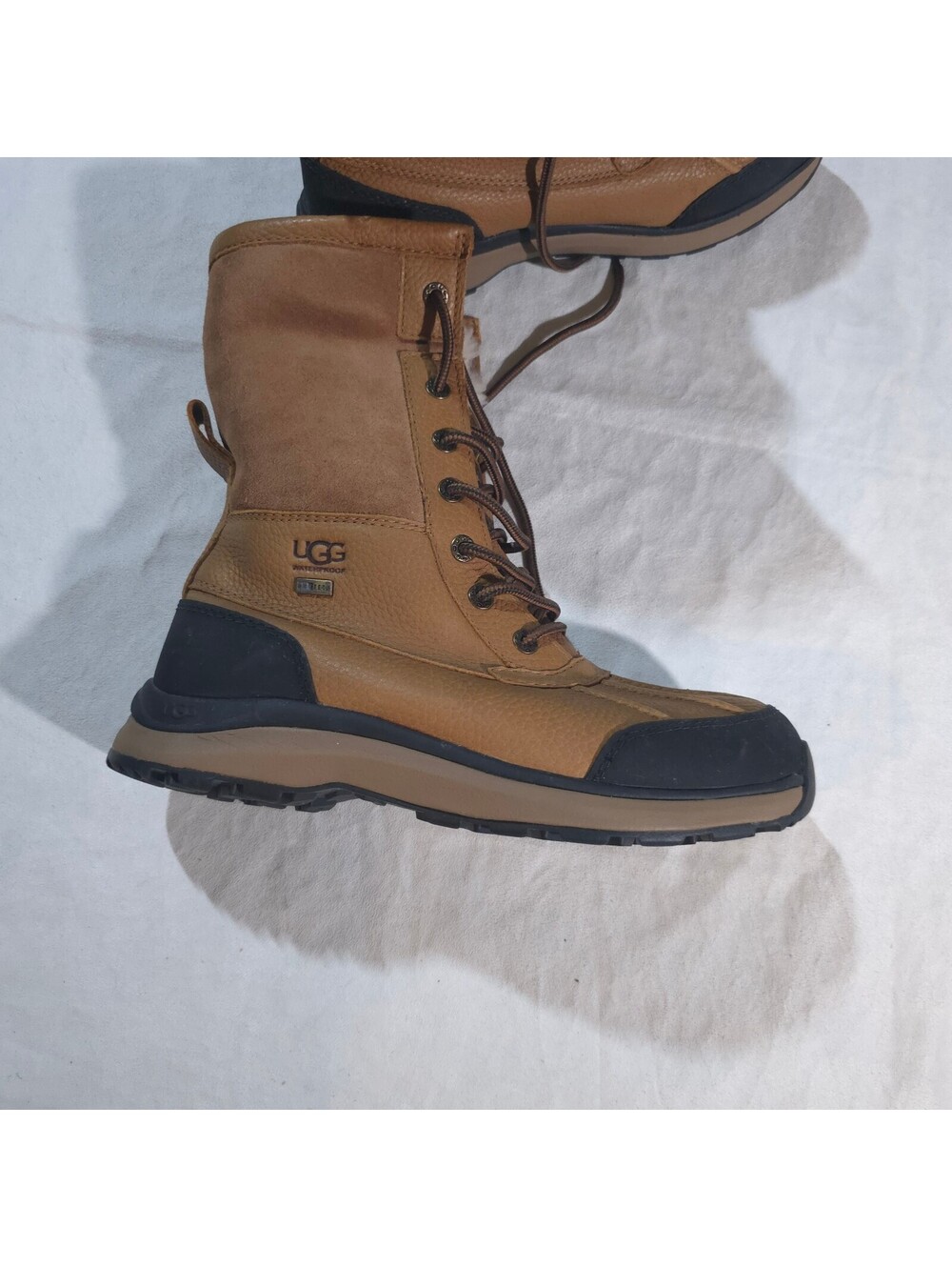 UGG Women's Brown Waterproof Winter Boots with Shearling Lining Size 8
